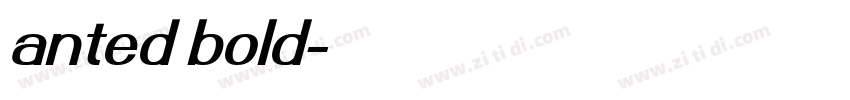 anted bold字体转换